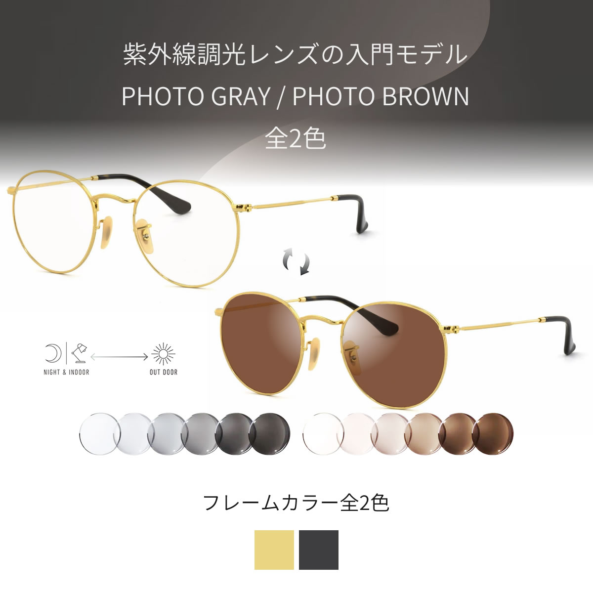 楽天市場】レイバン 調光 サングラス RX3447V 47/50サイズ フォト