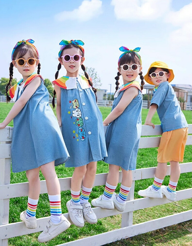 楽天市場】デニム キッズダンス衣装 青 デニム セットアップ チア 子供