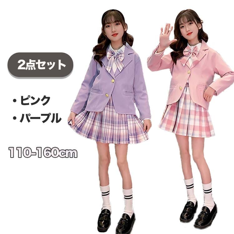楽天市場】卒業式 スーツ 女の子 小学生 チェック柄 スカート 卒業式