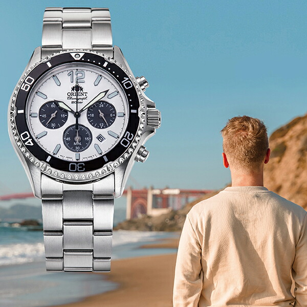 楽天市場】オリエント Mako マコ ソーラー クロノグラフ RN-TX0203S