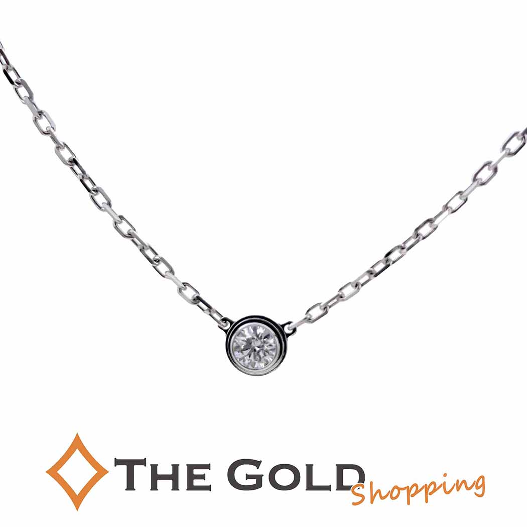 楽天市場】カルティエ ダムールネックレスSM 37-40cm 750 WG