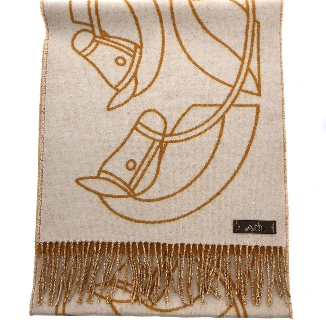 楽天市場】エルメス アントルラック・エケストル カシミアマフラー