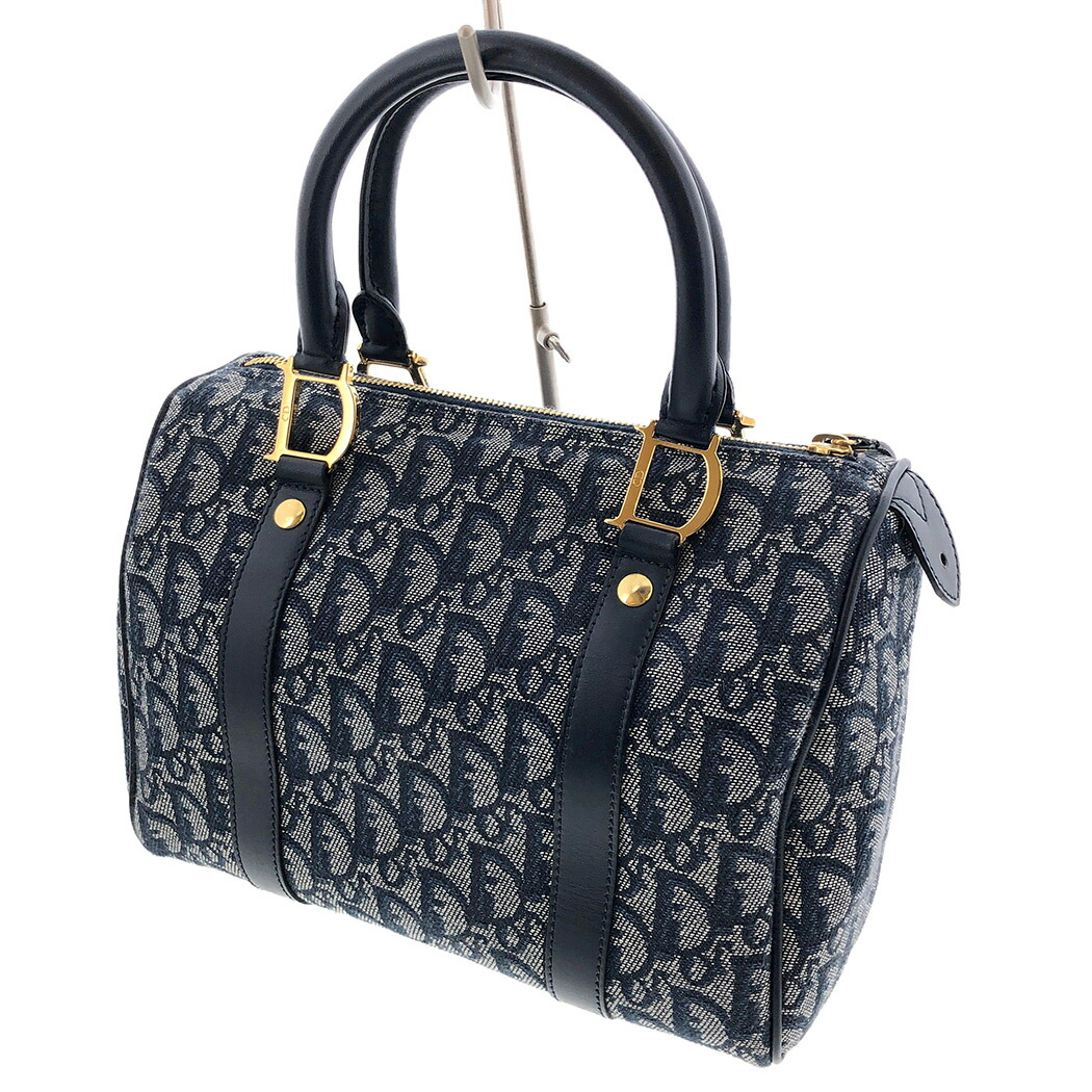 楽天市場】Christian Dior トロッター ミニボストンバッグ ブルー