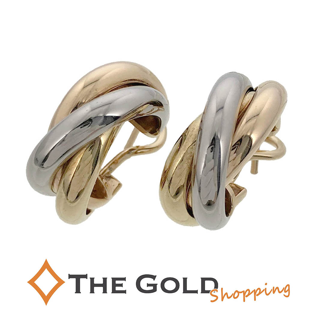 楽天市場】Cartier トリニティピアス 750 WG YG PG 3カラー ピンク