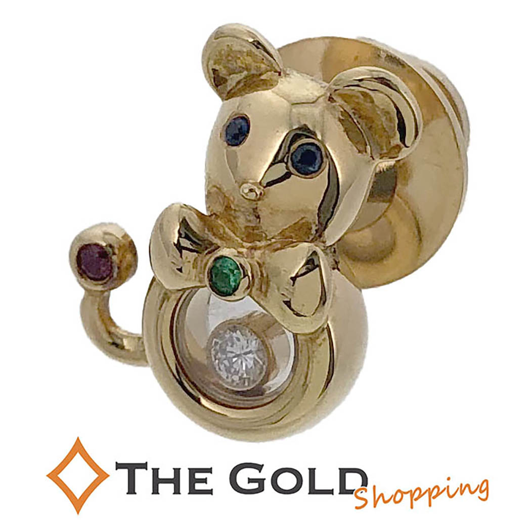 楽天市場】CHOPARD ピンブローチ ネズミ YG 750 ハッピーダイヤモンド