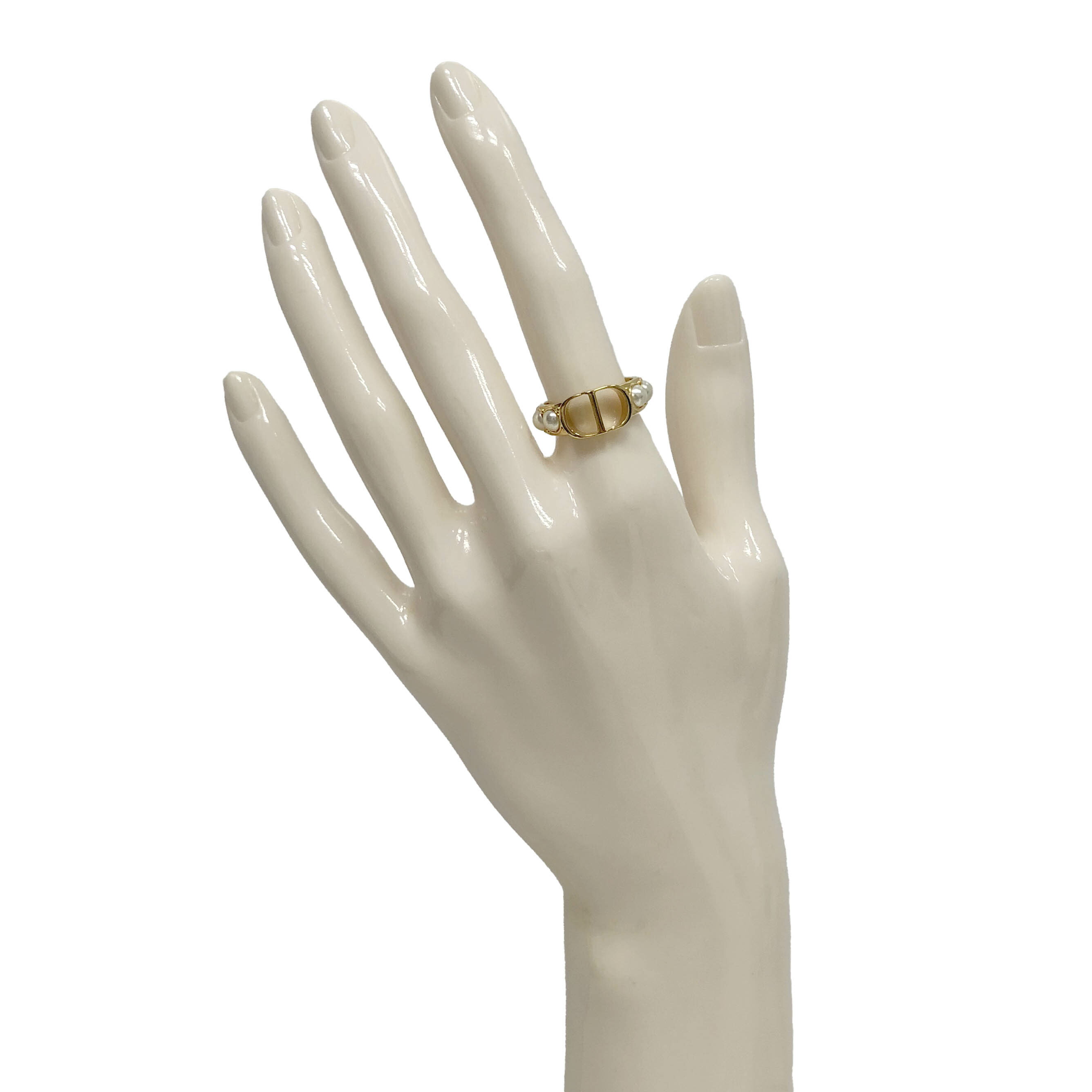 楽天市場】Christian Dior□ 30 モンテーニュ パール ロゴ リング M