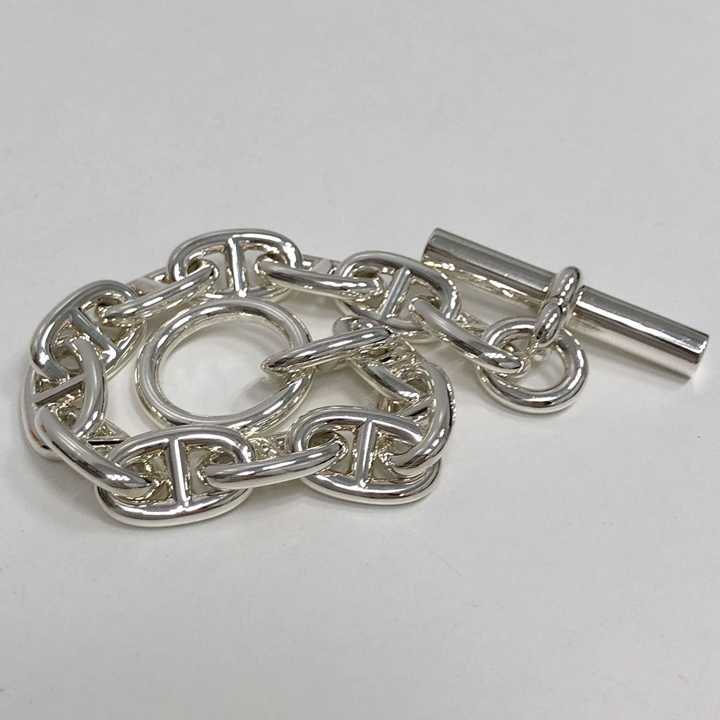 楽天市場】HERMES シェーヌダンクルMM 14コマ 15cm 16cm 925 シルバー
