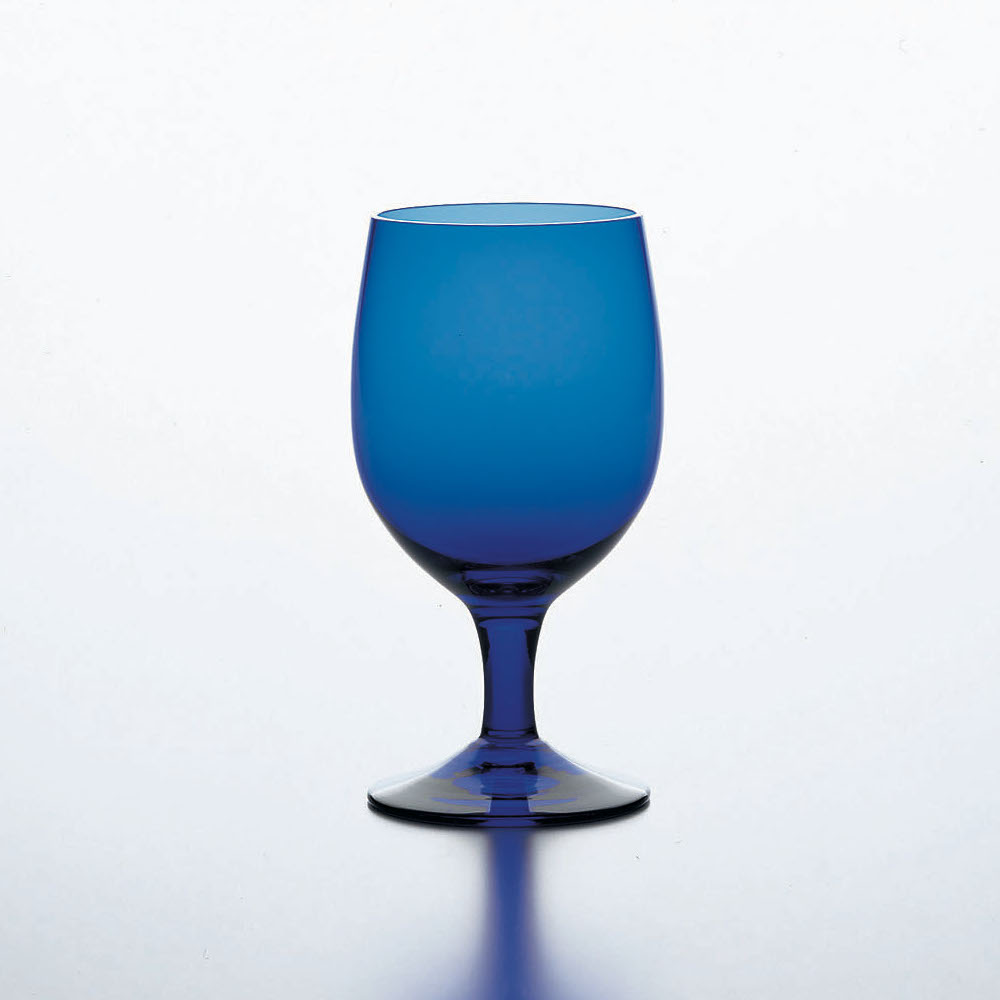 楽天市場】カラーステム ゴブレット BLUE ブルー HS強化グラス 340cc