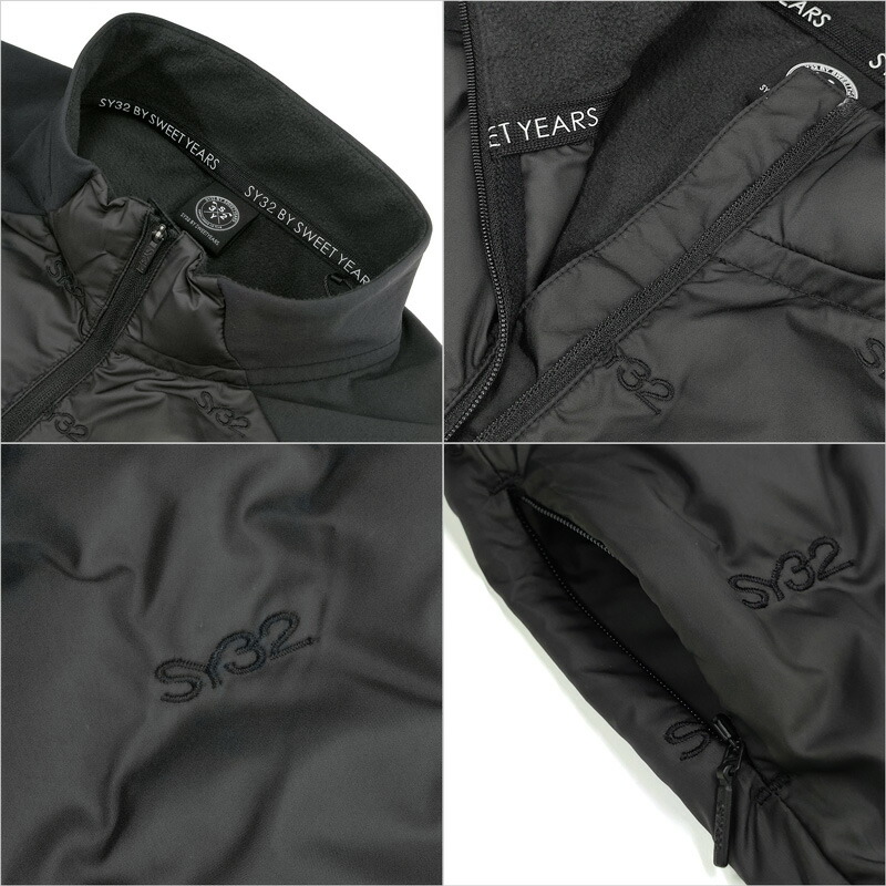 楽天市場】SY32 GOLF メンズ ハーフジップ 中綿 ジャケット EMB QUILT