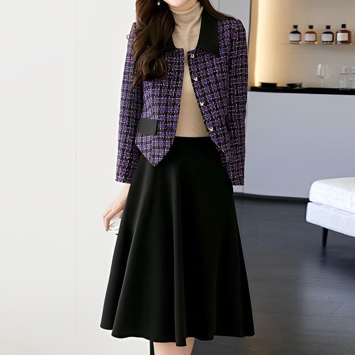 楽天市場】セットアップ レディース ツイード ジャケット フレア