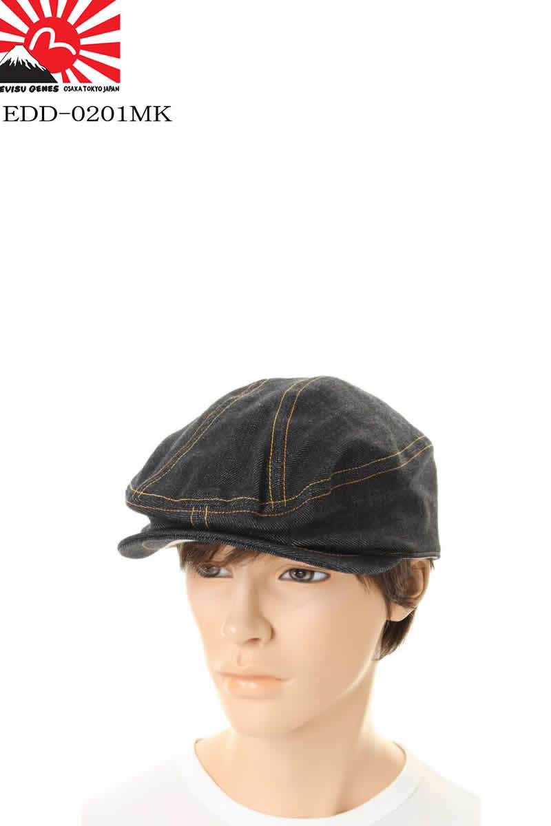 楽天市場】EVISU JEANS EDD-0201MK ハンチング キャップ カモメ刺繍