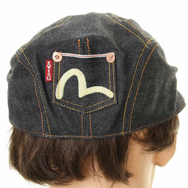 楽天市場】EVISU JEANS EDD-0201MK ハンチング キャップ カモメ刺繍