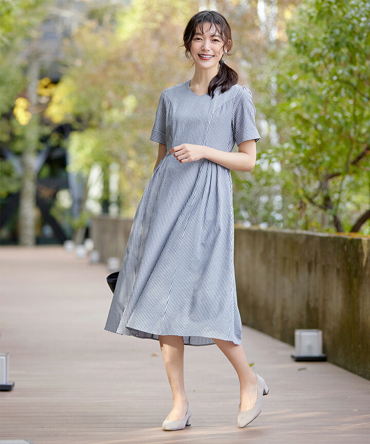 楽天市場】サッカーストライプワンピース レディース ワンピース