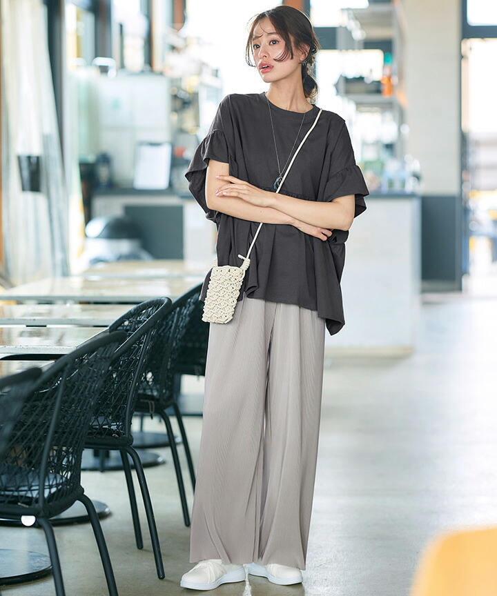 楽天市場】【新色追加】【セットアップ】クリスタルプリーツ トップス+