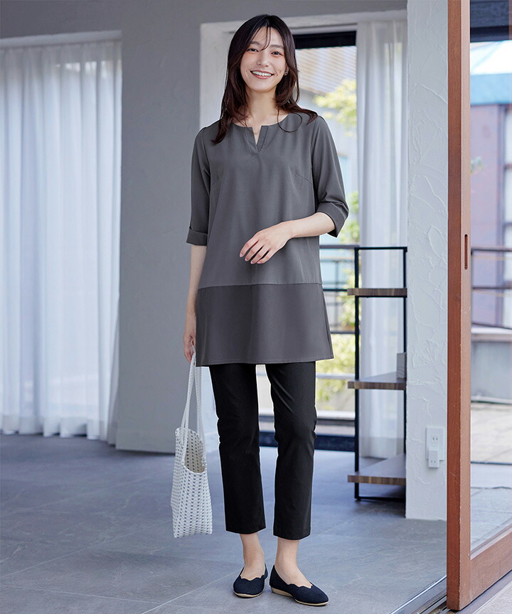 楽天市場】バイカラーチュニック レディース チュニック トップス
