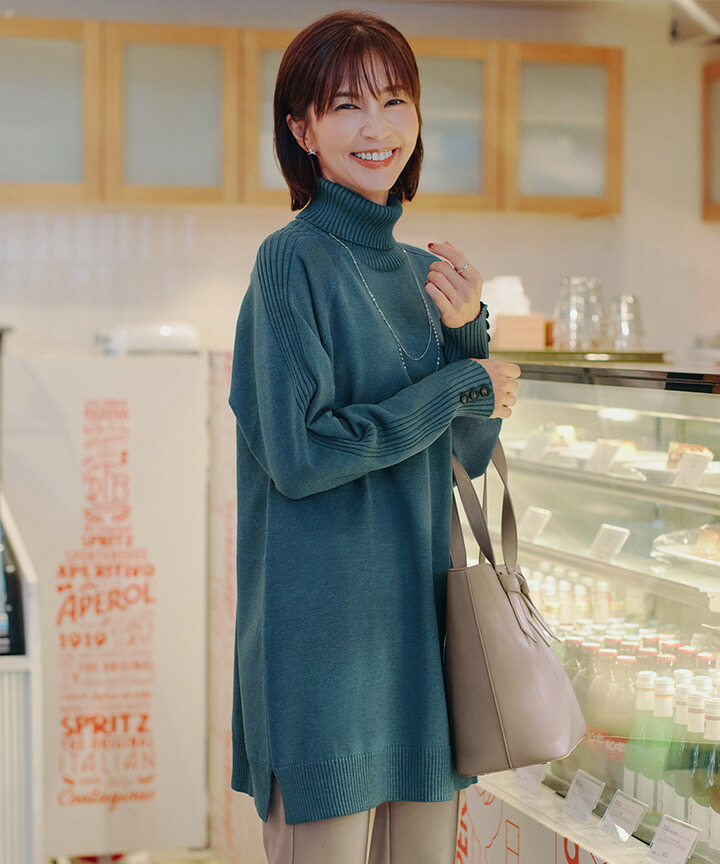 楽天市場】【安田美沙子さん着用・選べる2type】ボタンニット