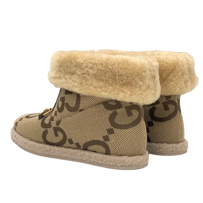 楽天市場】未使用 グッチ GUCCI ブーツ ショートブーツ ムートンブーツ