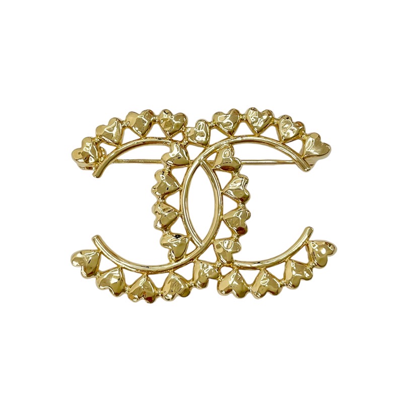楽天市場】シャネル CHANEL ブローチ ココマーク ハート ゴールド