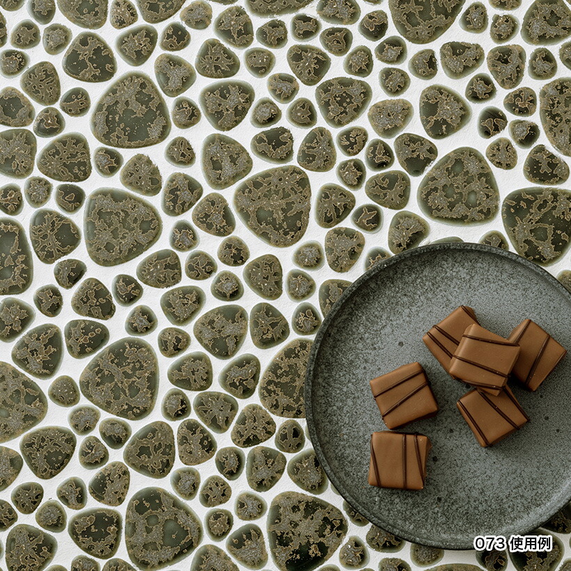 楽天市場】モザイクタイル シート 昭和 レトロ 玉石 丸 乱形 窯変 単色