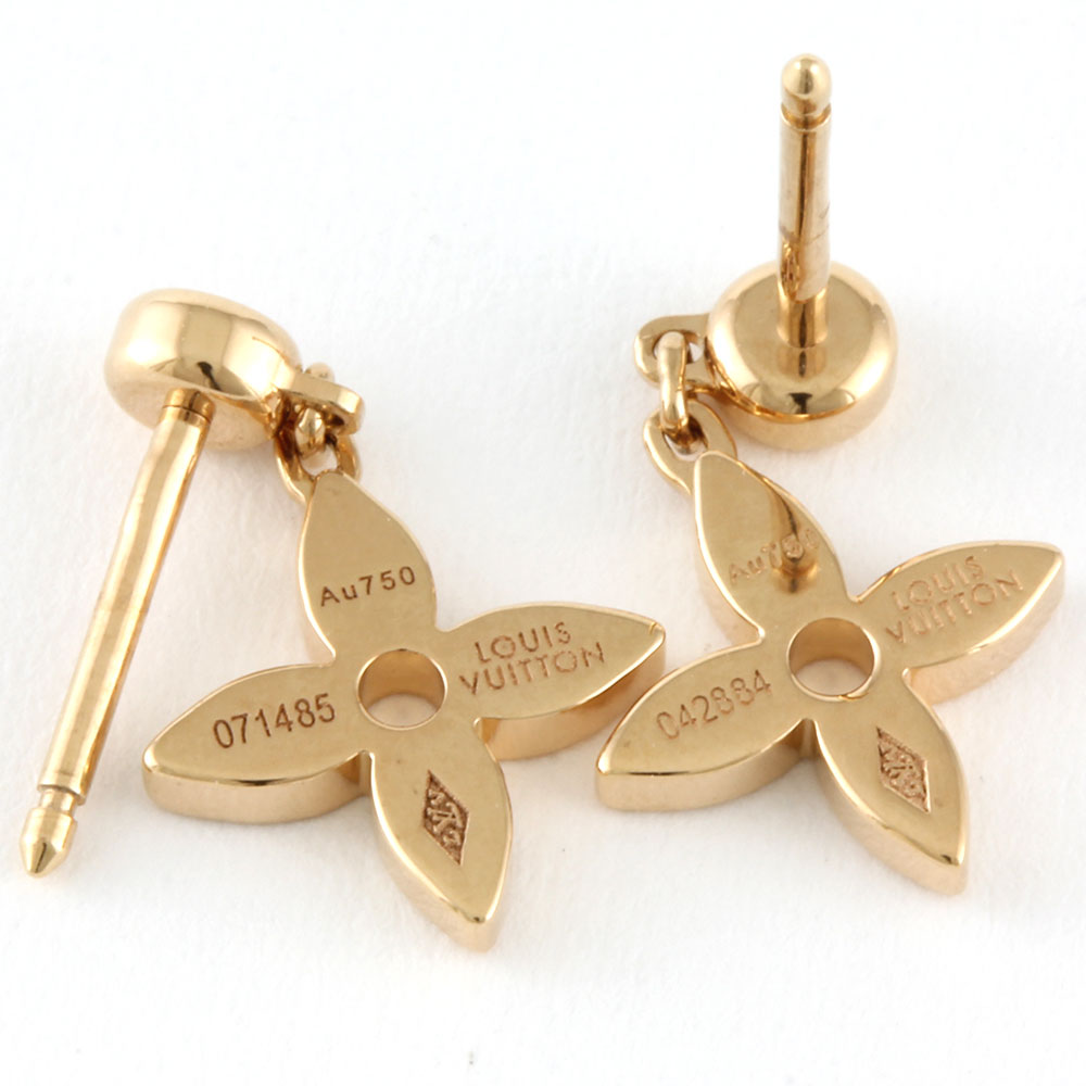 楽天市場】ルイヴィトン LOUIS VUITTON 両耳 ピアス 18金 ダイヤモンド