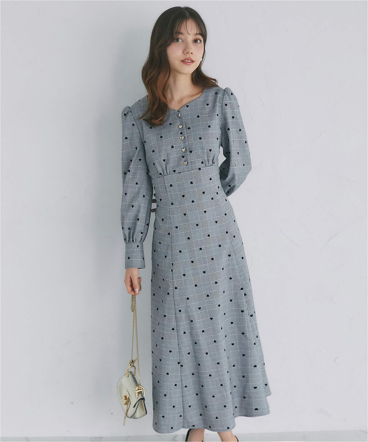 楽天市場】ハート釦バックレースアップハートフロッキー×チェック