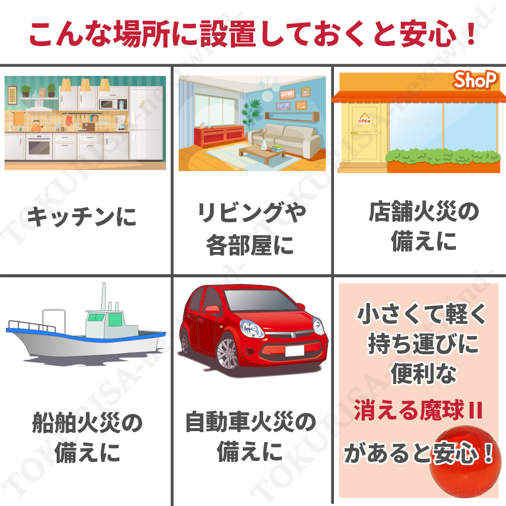 楽天市場】消える魔球2 2個入 投げる消火用具 ボール型 投てき消火