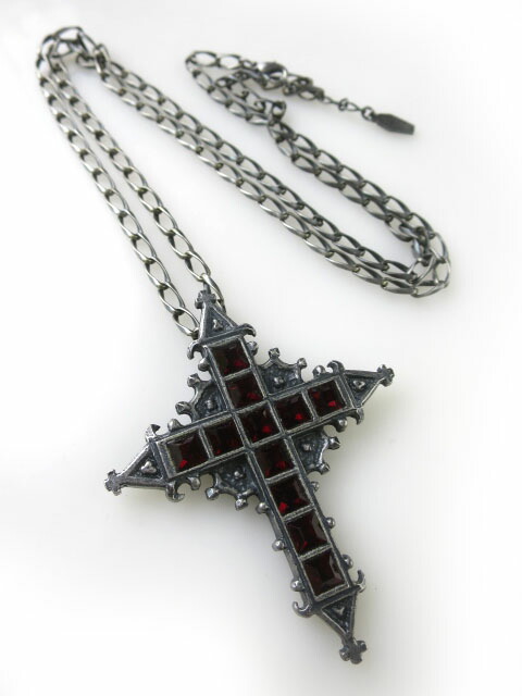 楽天市場】【中古】Moi-meme-Moitie / レッドジュエル十字架ペンダント