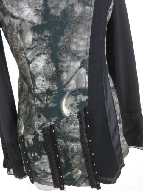 楽天市場】Ozz Croce / スチームパンク柄切替ハイネック長袖カットソー