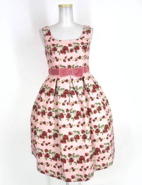 楽天市場】Emily Temple cute / いちごゴブランノースリーブワンピース