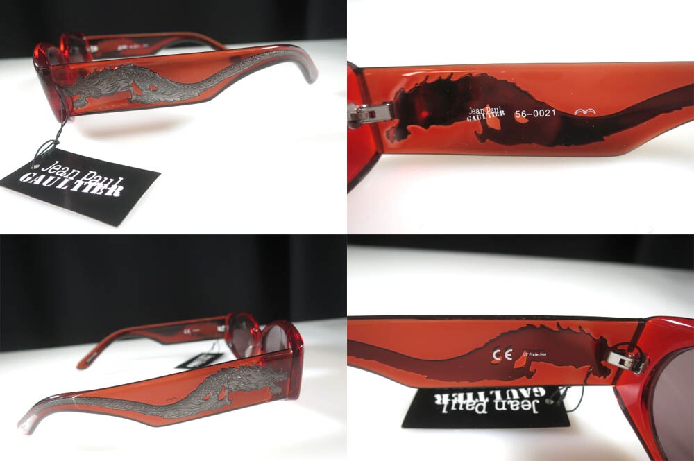 希少ビンテージ！ ジャンポールゴルチエ 龍 ドラゴン 白レザー