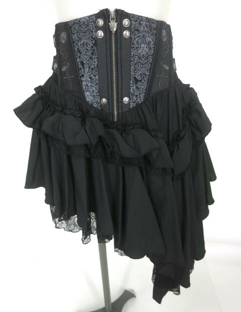 楽天市場】OZZ ANGELO / アシンメトリーフリルコルセットスカート