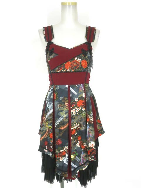 楽天市場】【中古】 OZZ ONESTE / 和チャイナ柄ジャンパースカート