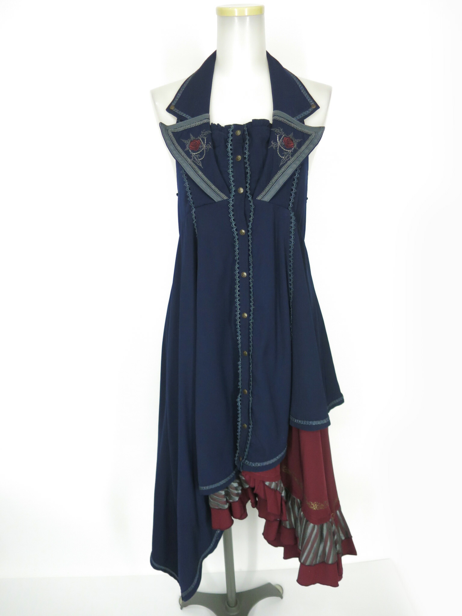 最終値下げ Ozz Croce 刺繍入りロングベストワンピース オッズオン