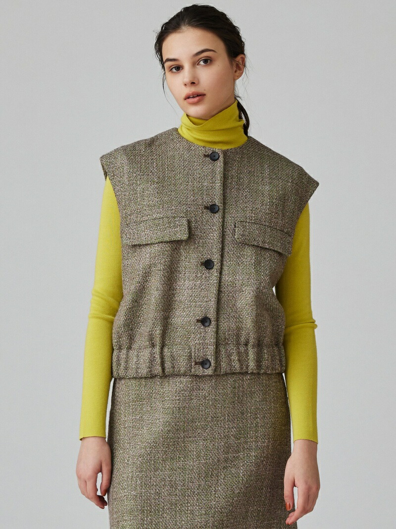 楽天市場】【SALE／40%OFF】ロービングツイード ノースリーブブルゾン