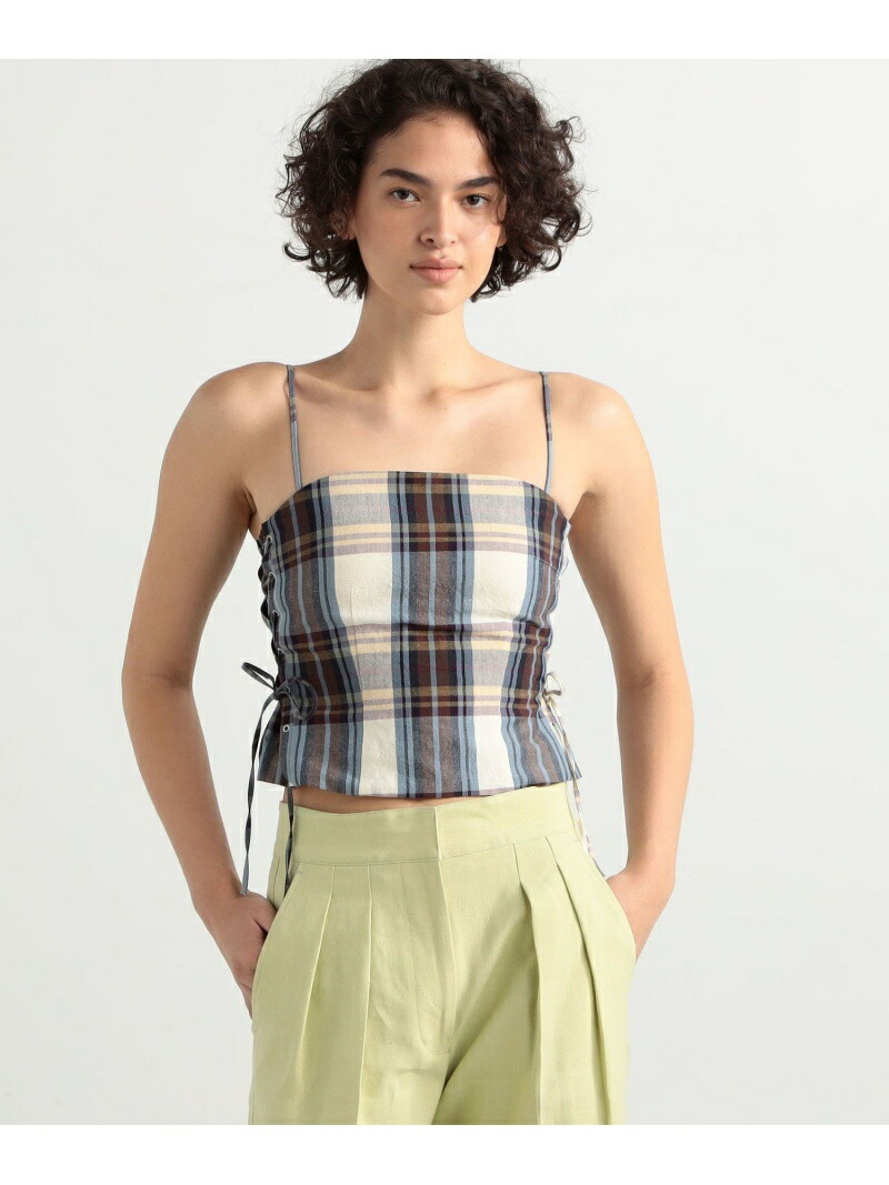 楽天市場】【SALE／30%OFF】サマーチェック レースアップビスチェ