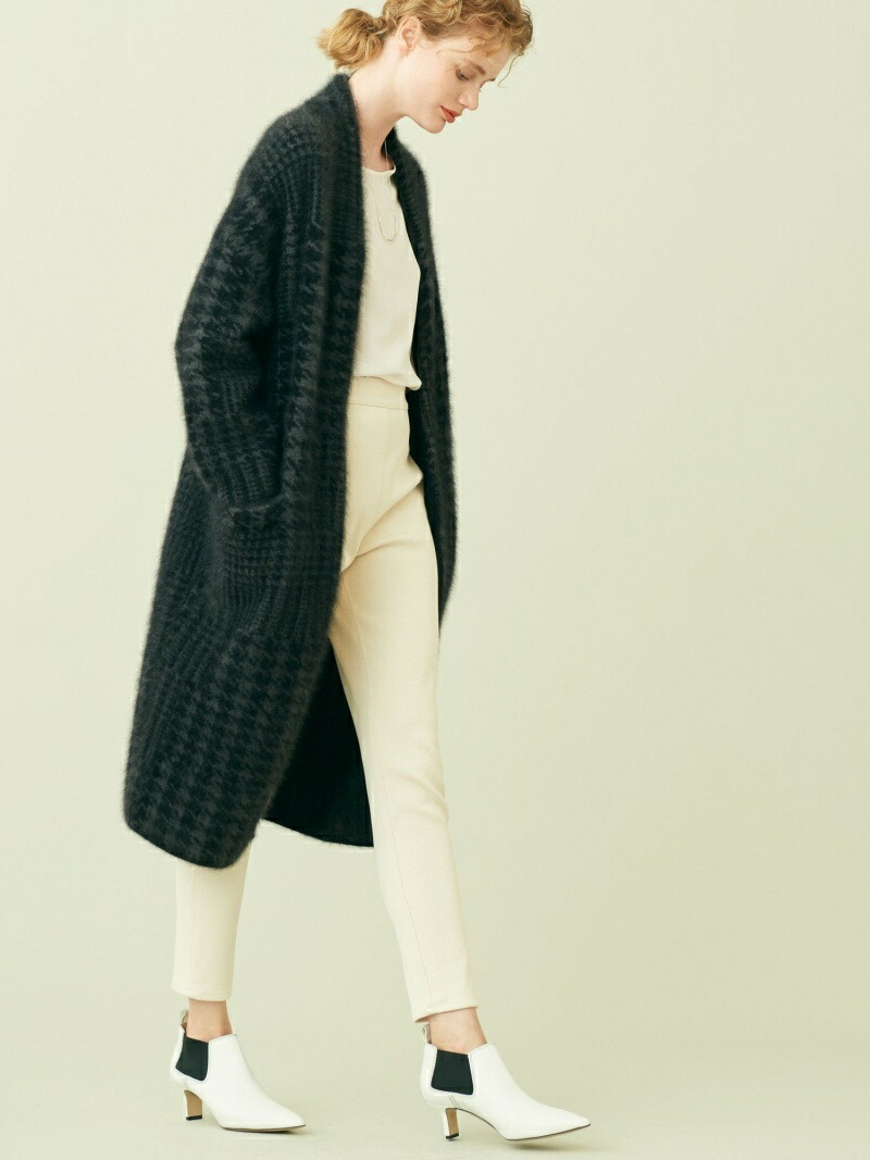 楽天市場】【SALE／30%OFF】グレンチェックファー ニットコート DES