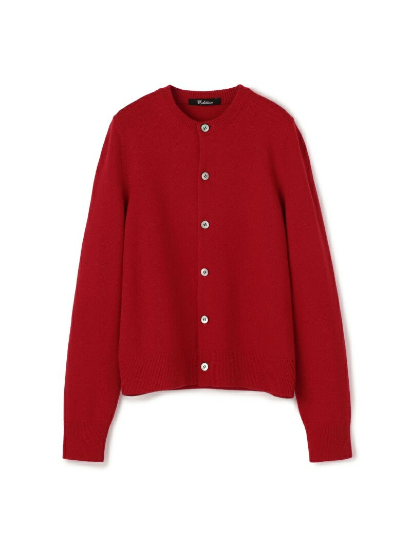 Edition/tomorrow land赤 カプリニットボタン付きカーディガン 【公式