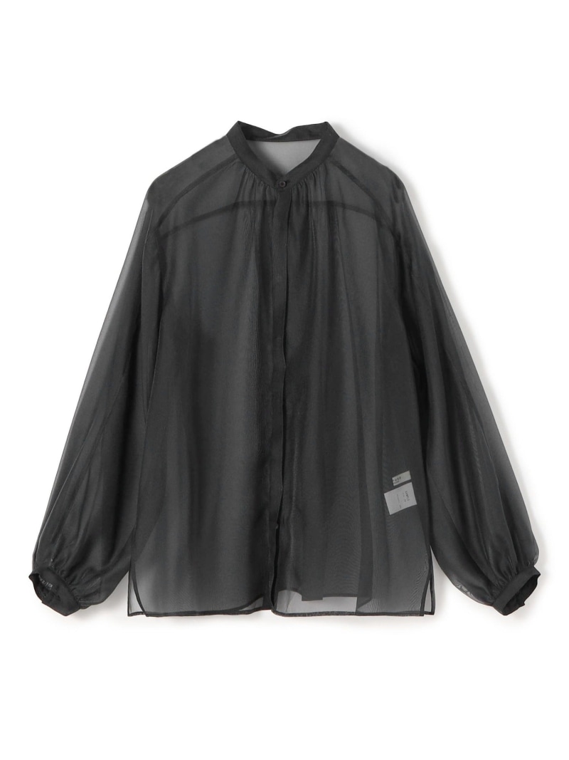 楽天市場】【SALE／40%OFF】ソフトオーガンジー バンドカラーブラウス