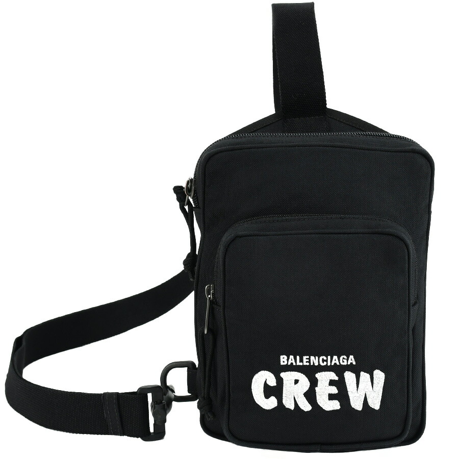 美品 バレンシアガ エクスプローラー CREW ボディバッグ 黒 斜め掛け