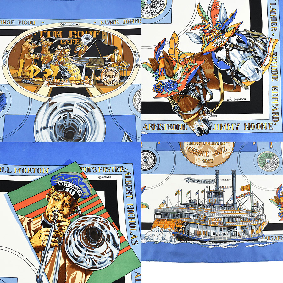 楽天市場】エルメス HERMES スカーフ カレ90 ニューオリンズ