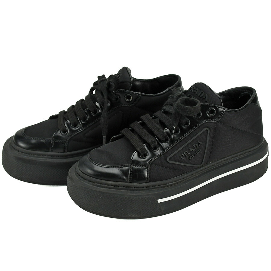 楽天市場】プラダ PRADA スニーカー マクロ Re-Nylon レザー シューズ