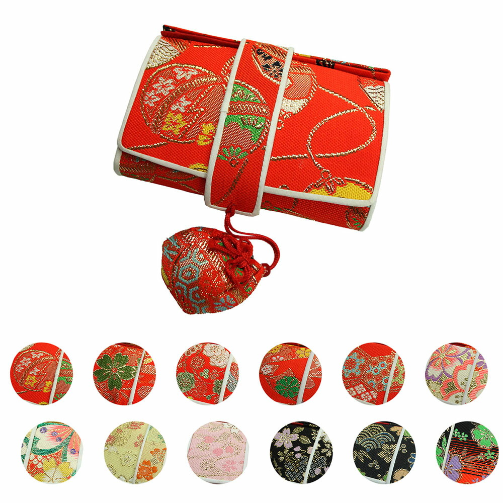 楽天市場】古布の丸巾着とはこせこおそろいセット【巾着＆筥迫同柄