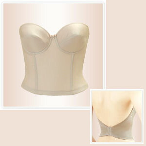 楽天市場】ブライダルインナー 3段ビスチェ ロングブラジャー パーリィ