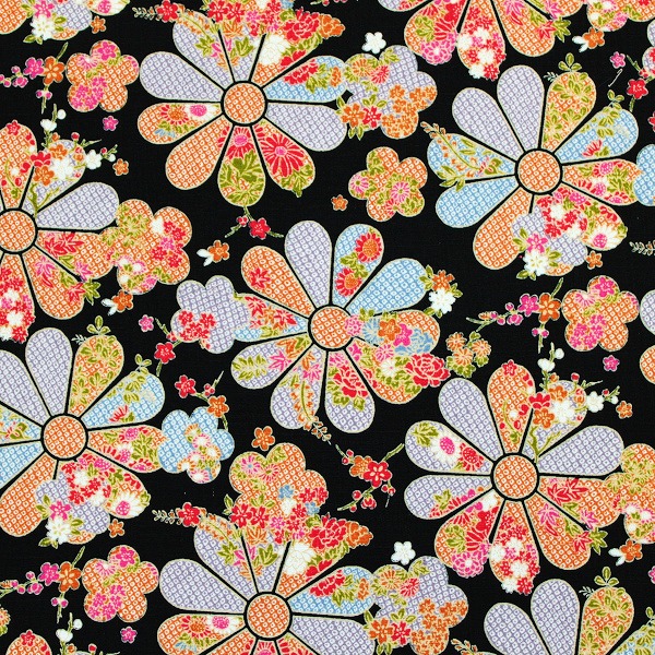 楽天市場】【10cm単位価格】 大きい花柄モチーフ 花 和柄 サザンクロス