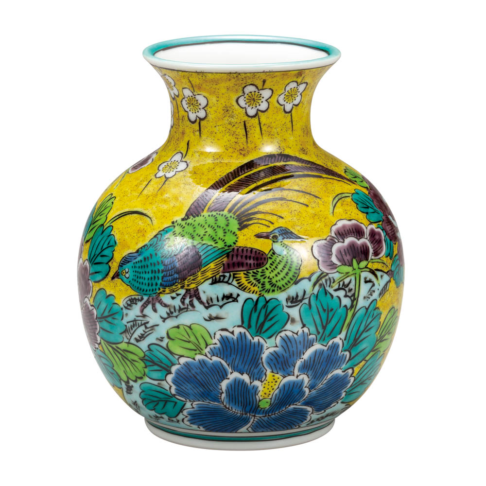 九谷焼 花器 花瓶 夫婦鯉 九谷焼 花器 花瓶 夫婦鯉 工芸品九谷焼 九谷