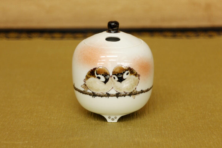 人気作家！九谷焼 中村陶志人 青粒花詰 香炉 共箱 人気作家！九谷焼