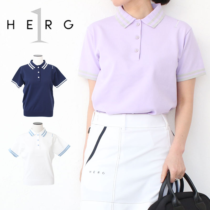 楽天市場】HERG1 ゴルフ エルグワン PLEATED KINIT POLO ポロシャツ