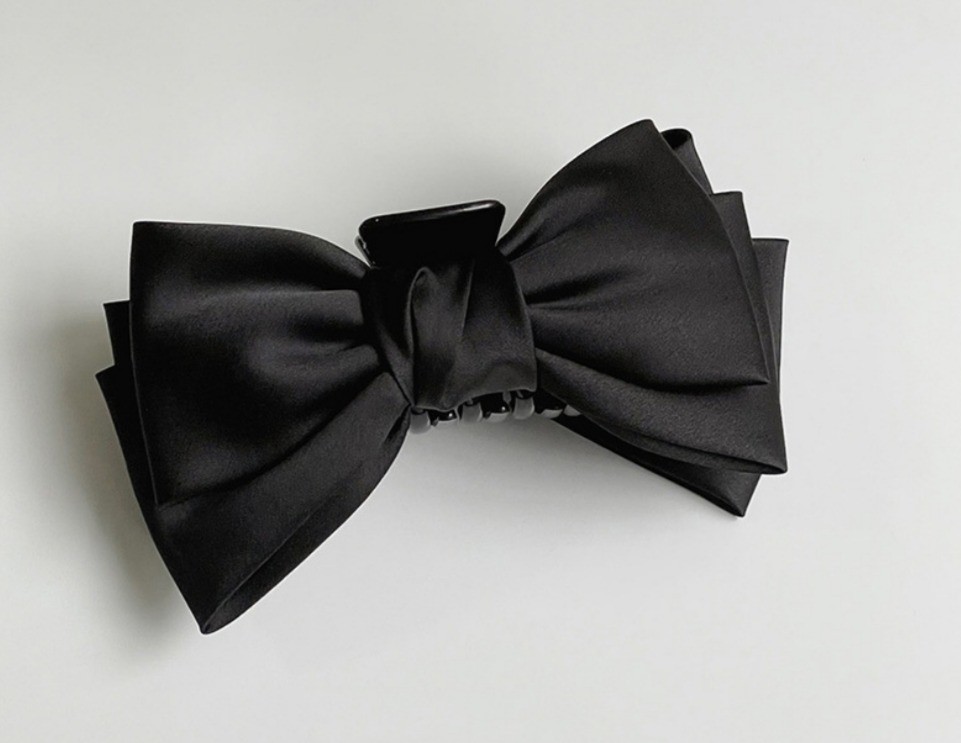 楽天市場】ヘアクリップ バンスクリップ レディース リボン ブラック