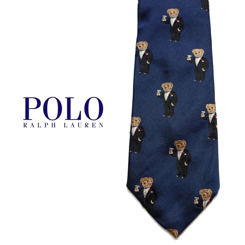 楽天市場】Polo Ralph Lauren ポロベアー総柄ネクタイ ポロラルフ