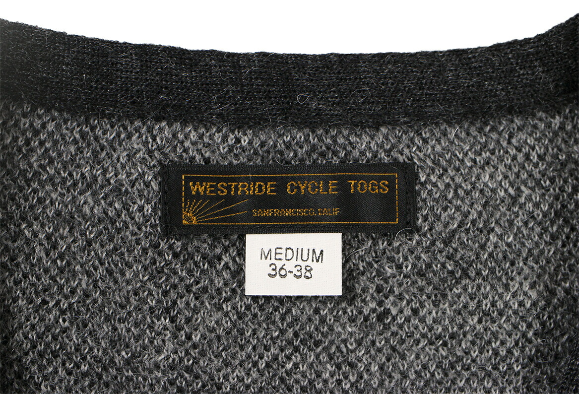 楽天市場】WESTRIDE [-VINTAGE MOHAIR ARGYLE CARDIGAN- BLK size.S,M
